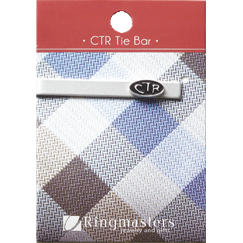CTR Black Oval Tie Bar, , large