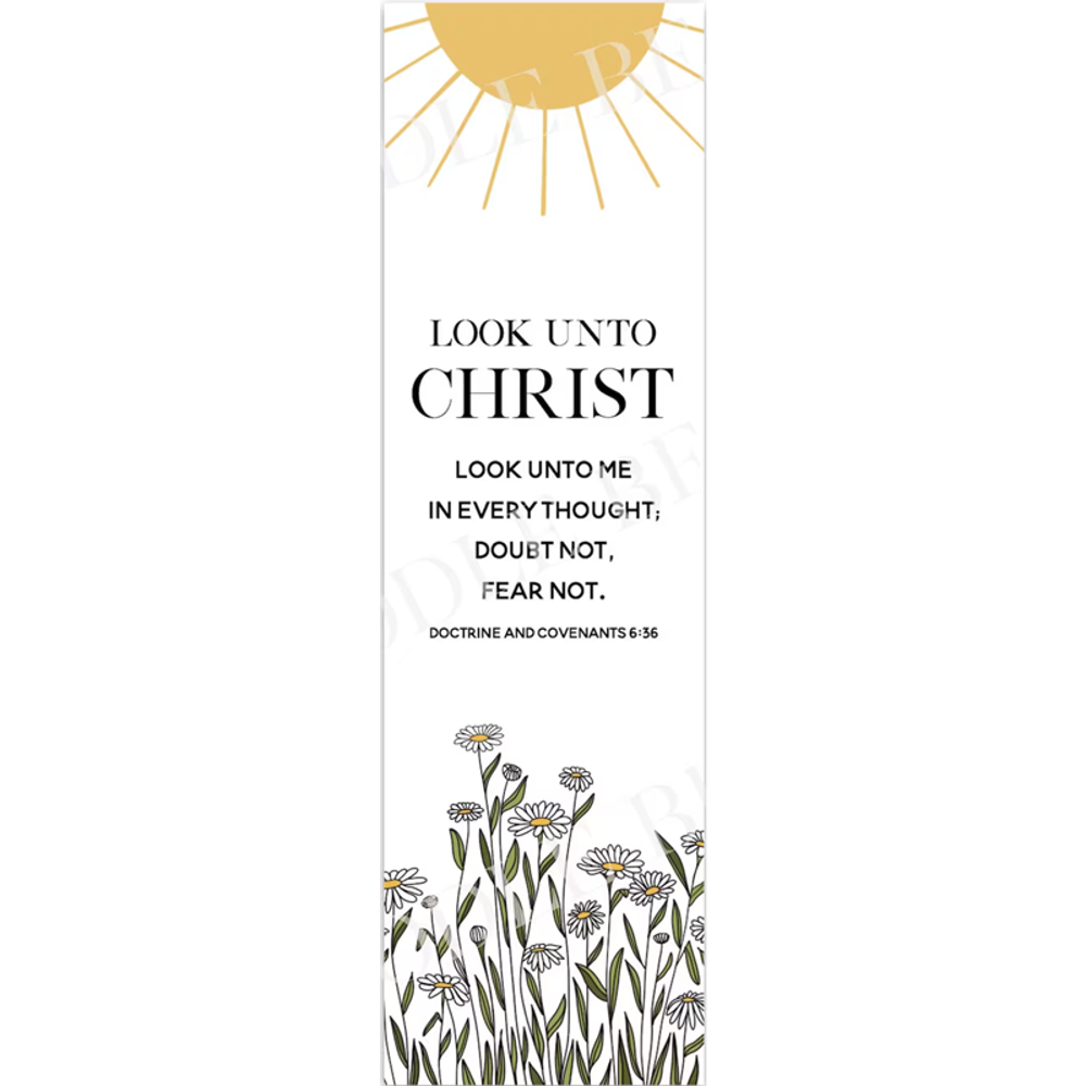 Look unto Christ 2025 Youth Theme Sun Bookmark,  Look unto Christ 2025 Youth Theme Sun Bookmark