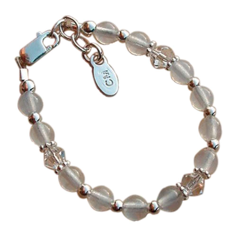 Blessing Bracelet (White with Crystals), , large image number 0