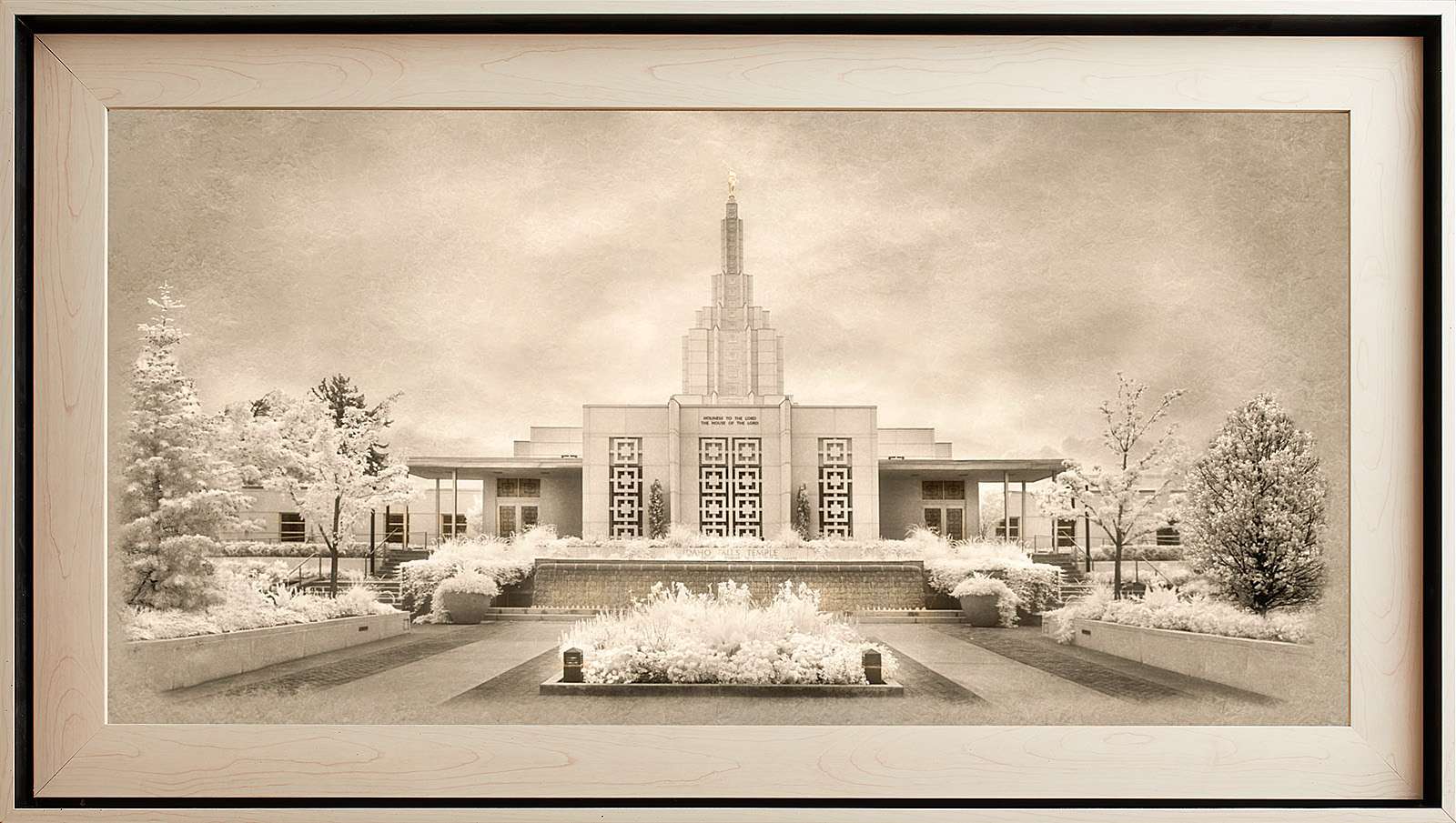 Idaho Falls Idaho Temple, Light Wood (22x39 Framed Textured Paper), , large image number 0