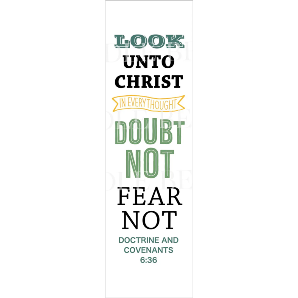 Look unto Christ 2025 Youth Theme Word Art Bookmark,  Look unto Christ 2025 Youth Theme Word Art Bookmark