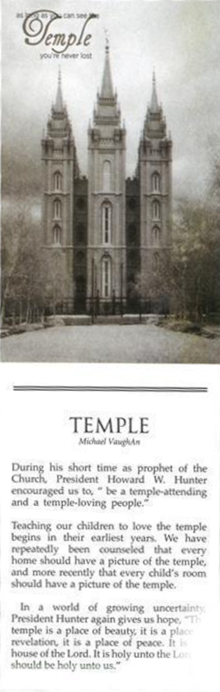 As Long As You Can See the Temple Bookmark