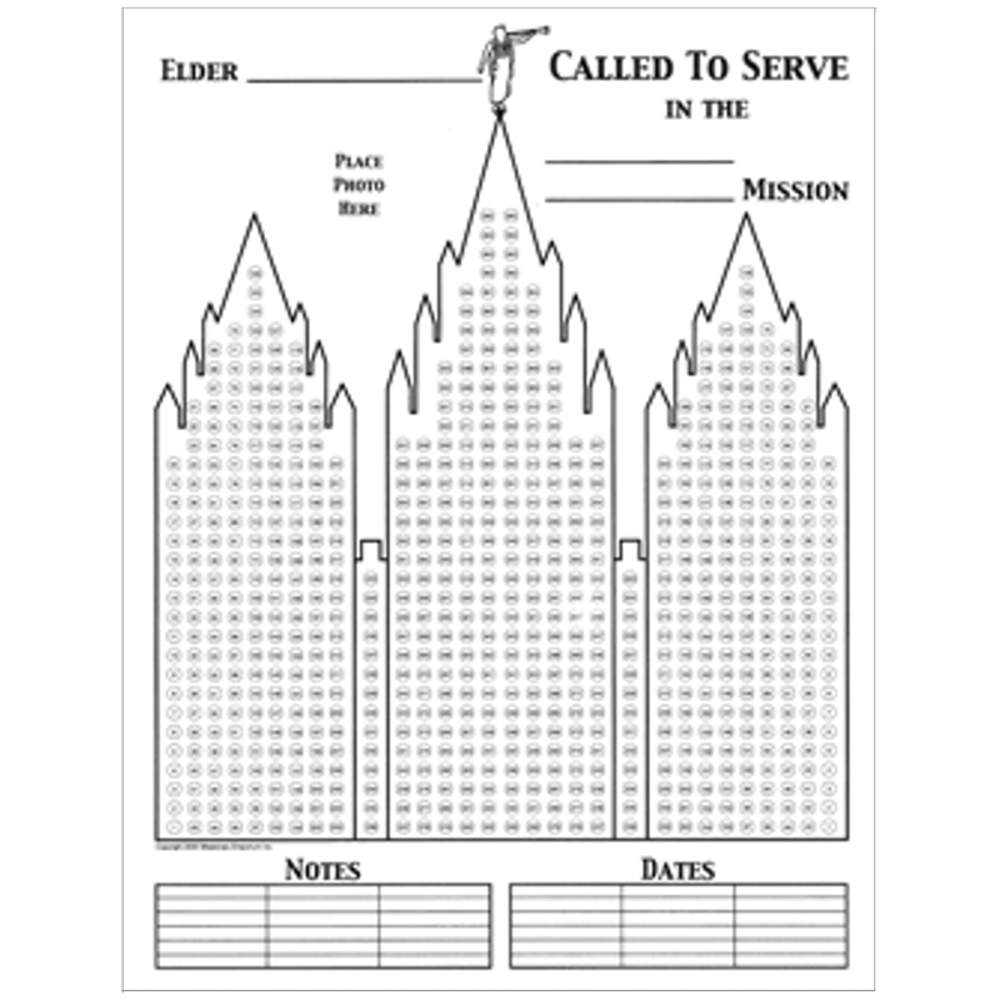 Missionary Temple Countdown Calendar,  Missionary Temple Countdown Calendar