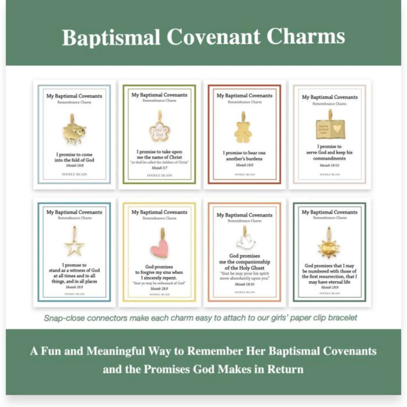 Heart Baptismal Covenant Charm, , large
