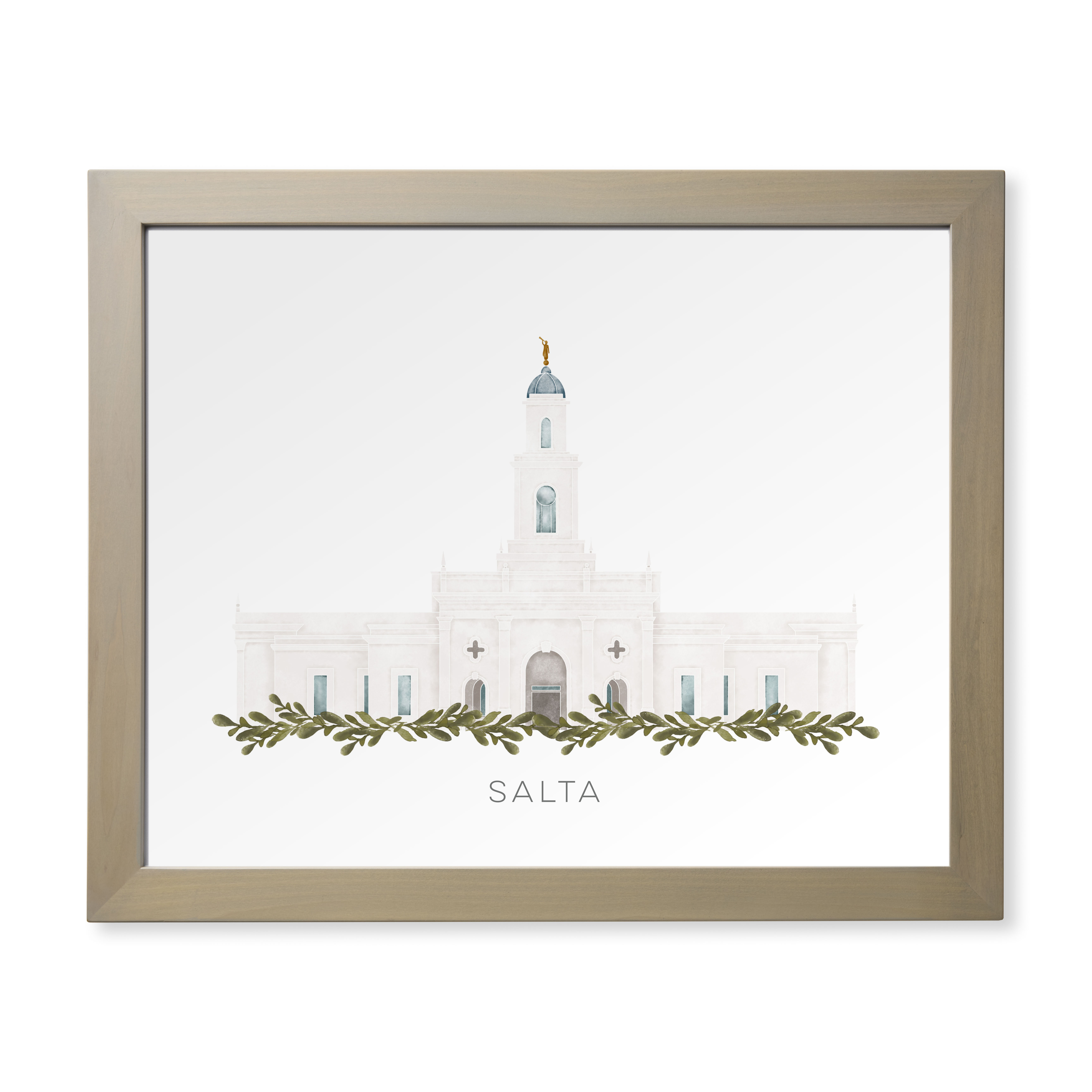 Salta Argentina Temple (28x34 Framed Paper Print)