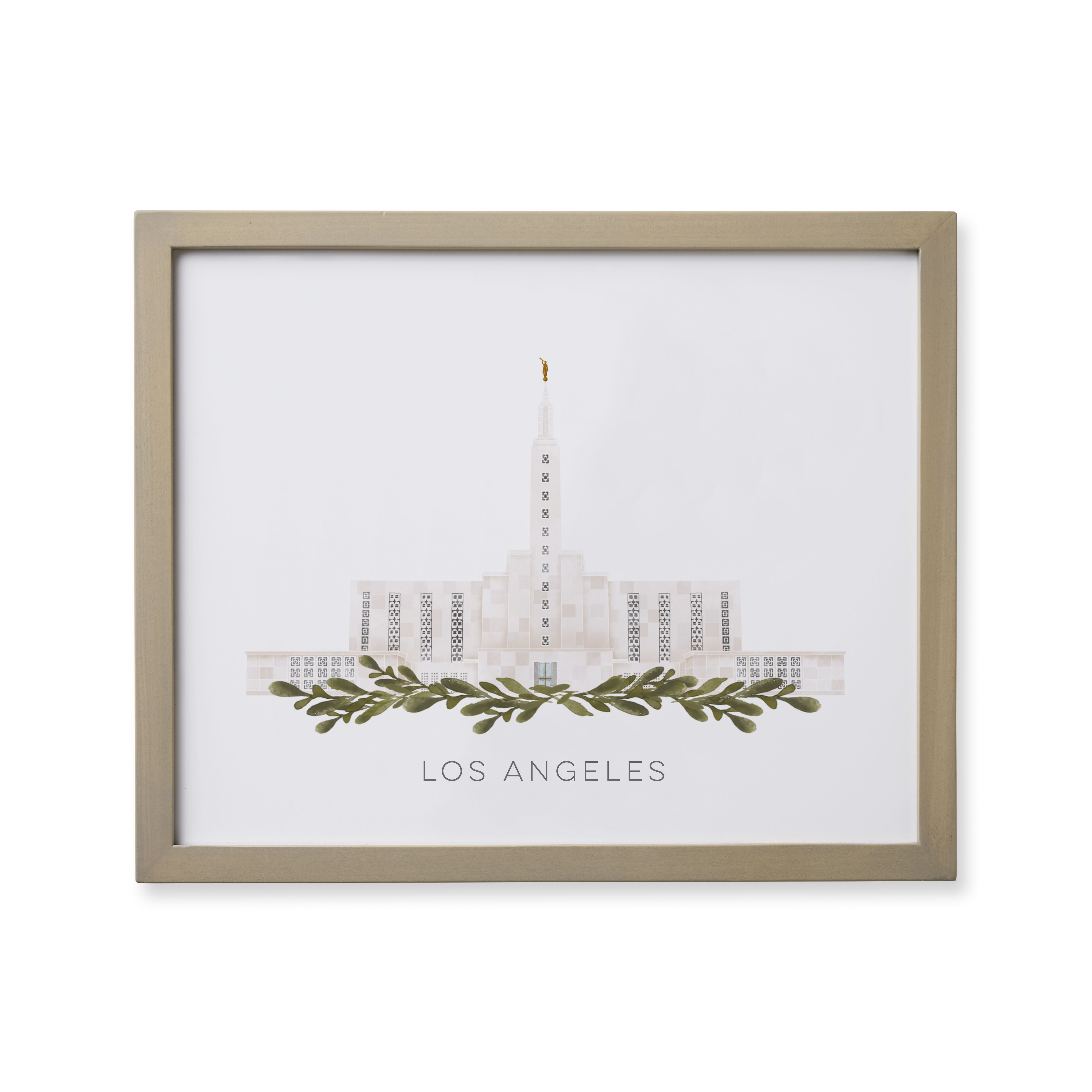 Los Angeles California Temple (18x22 Framed Paper Print)