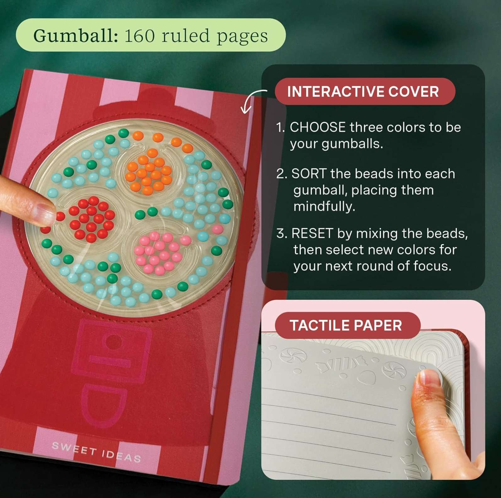Writing Wellness Journal Set, Gumball, , large image number 1