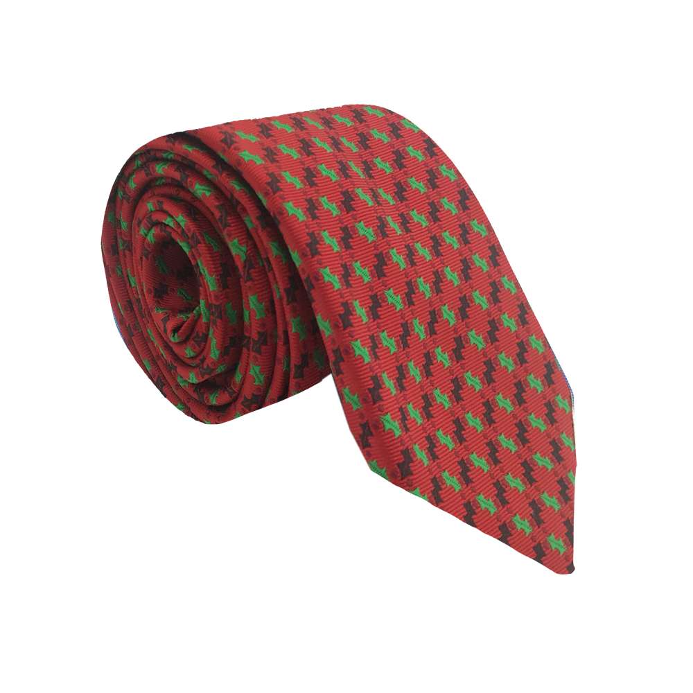 Holly Leaves Polyester Necktie, , large