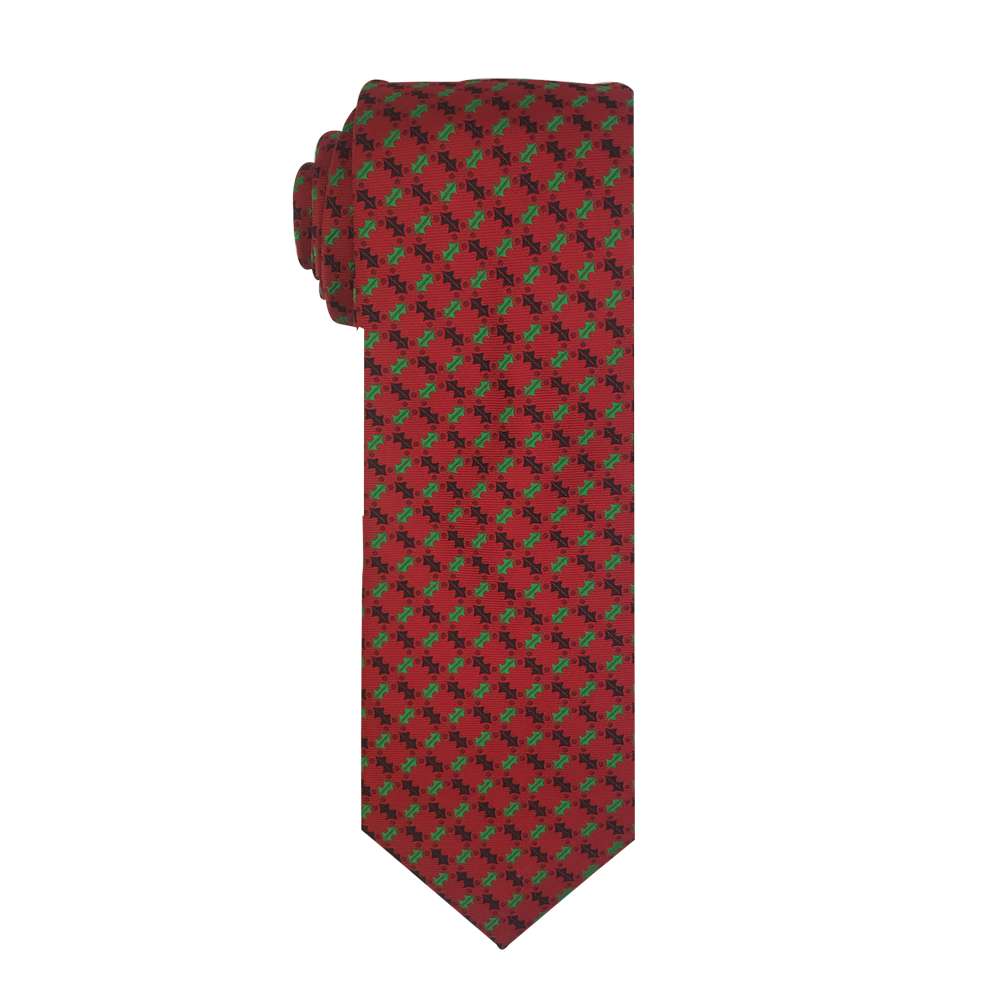 Holly Leaves Polyester Necktie