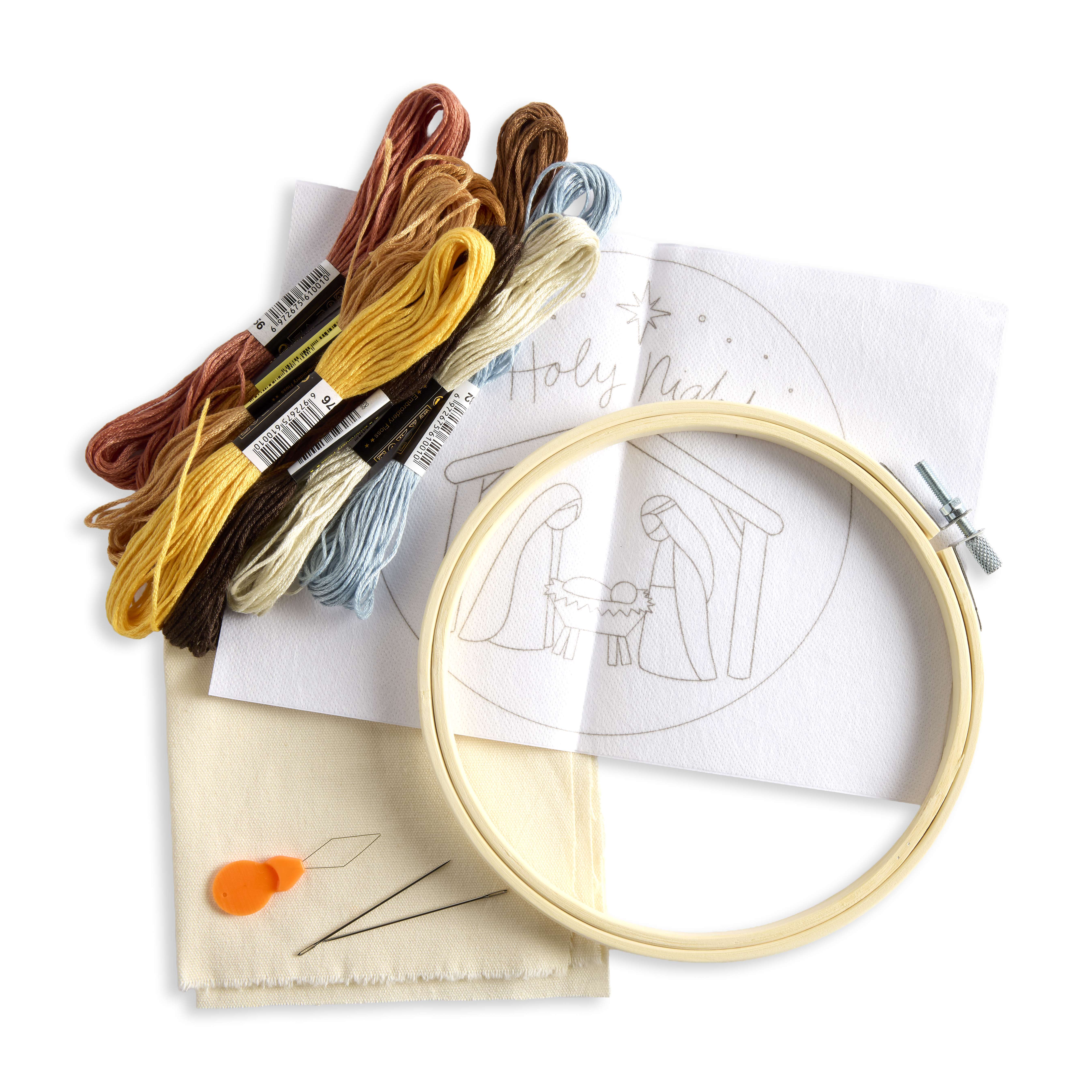 Holy Night Nativity Embroidery Kit, , large