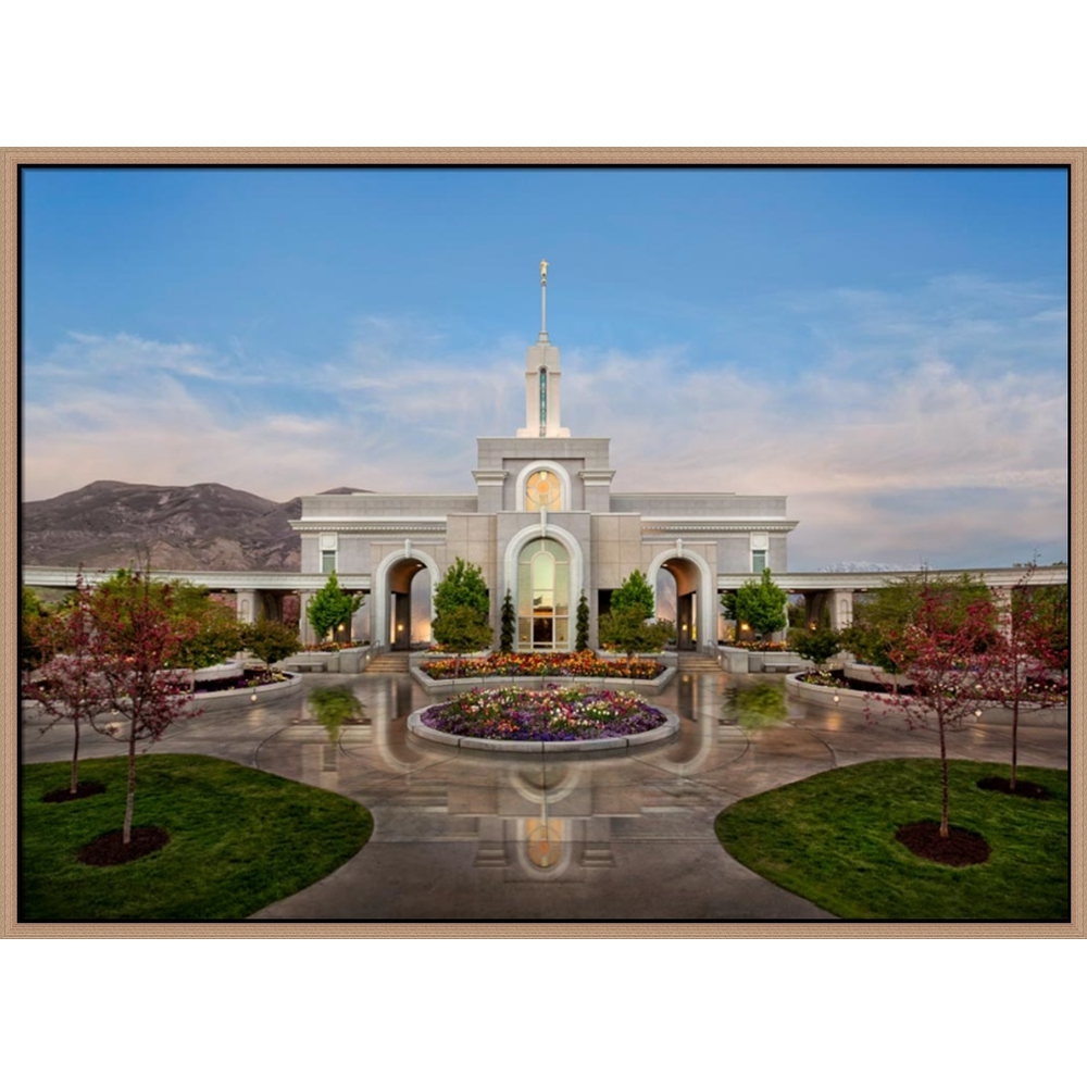 Covenant Path Temple: Mt. Timpanogos Temple (30 x 41 Framed Canvas Giclee)