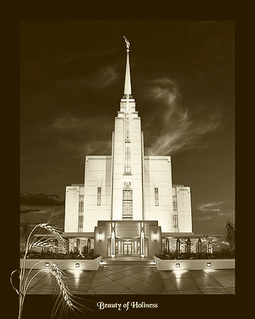 Rexburg Temple: Beauty of Holiness 8x10 Sepia Print