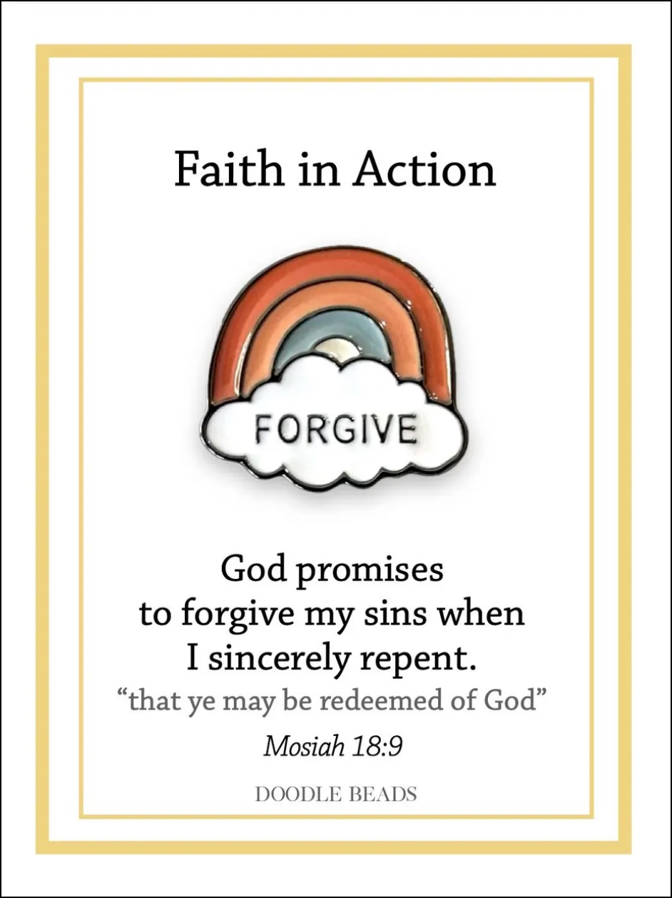 Rainbow Forgive Faith in Action Pin