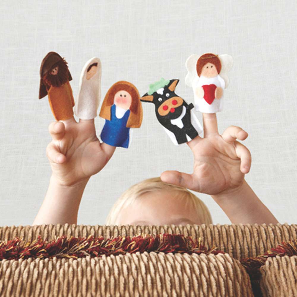 Children's Finger Puppet Fabric Nativity, , large image number 1