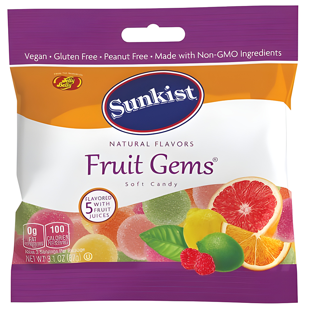 Sunkist Fruit Gems 3.1 Oz Bag 