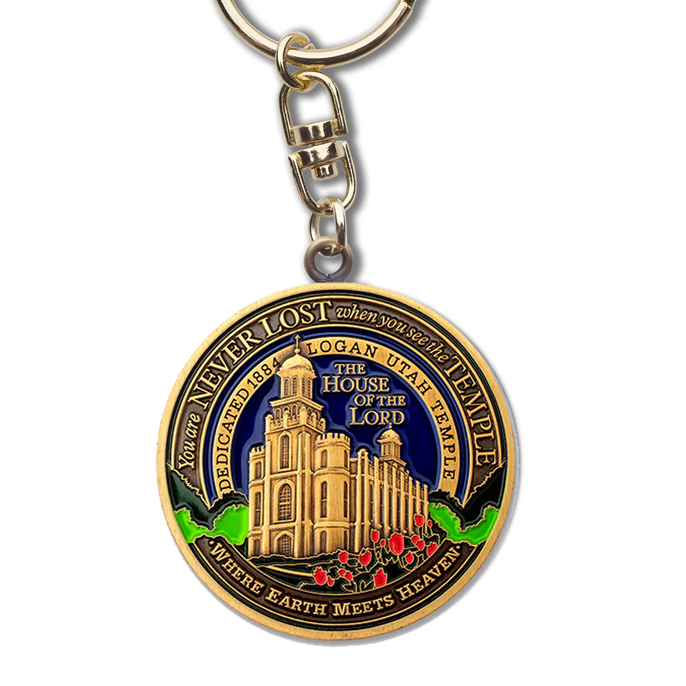 Logan Utah Temple Keyring