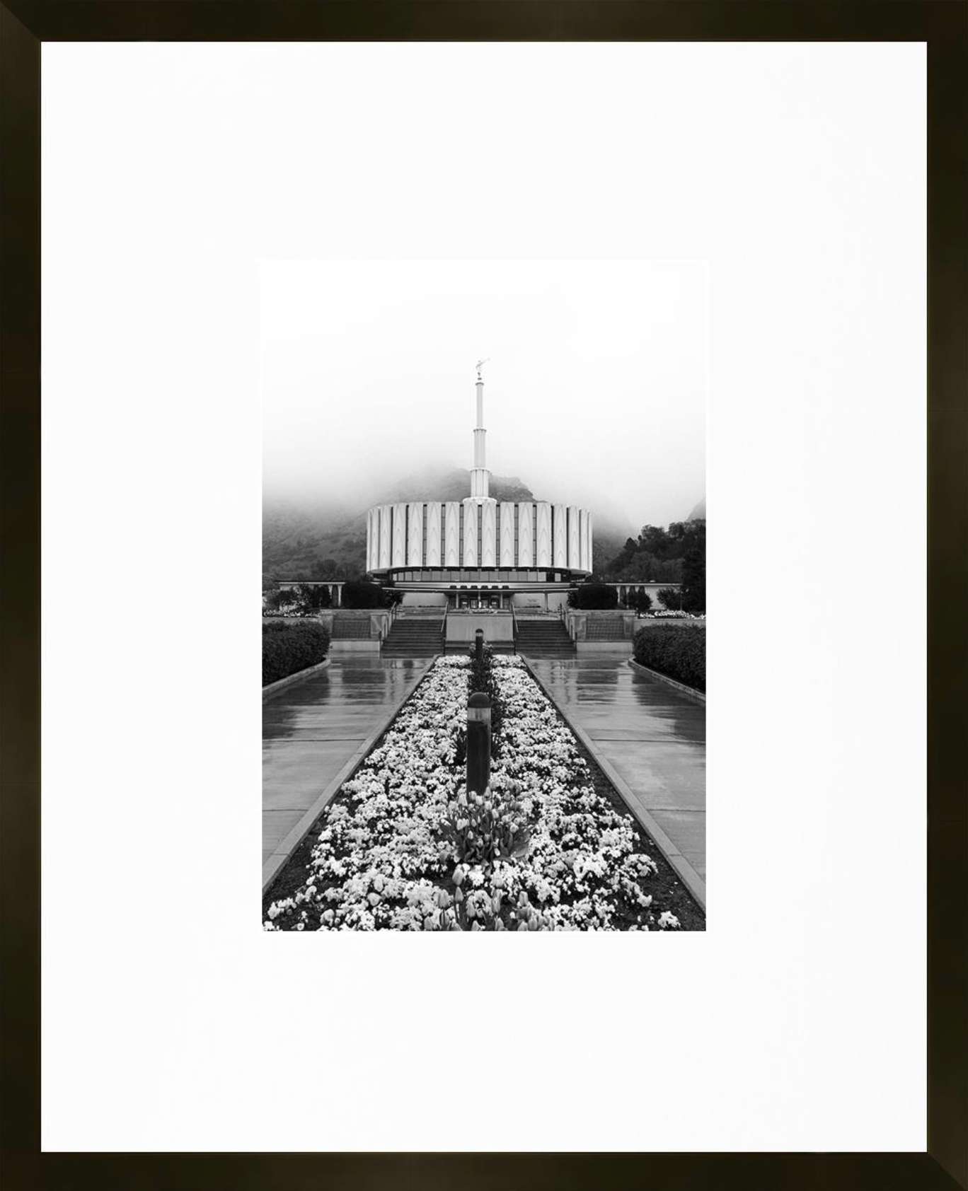 Provo Utah Temple, Place of Peace (21x17 Framed Paper Print)