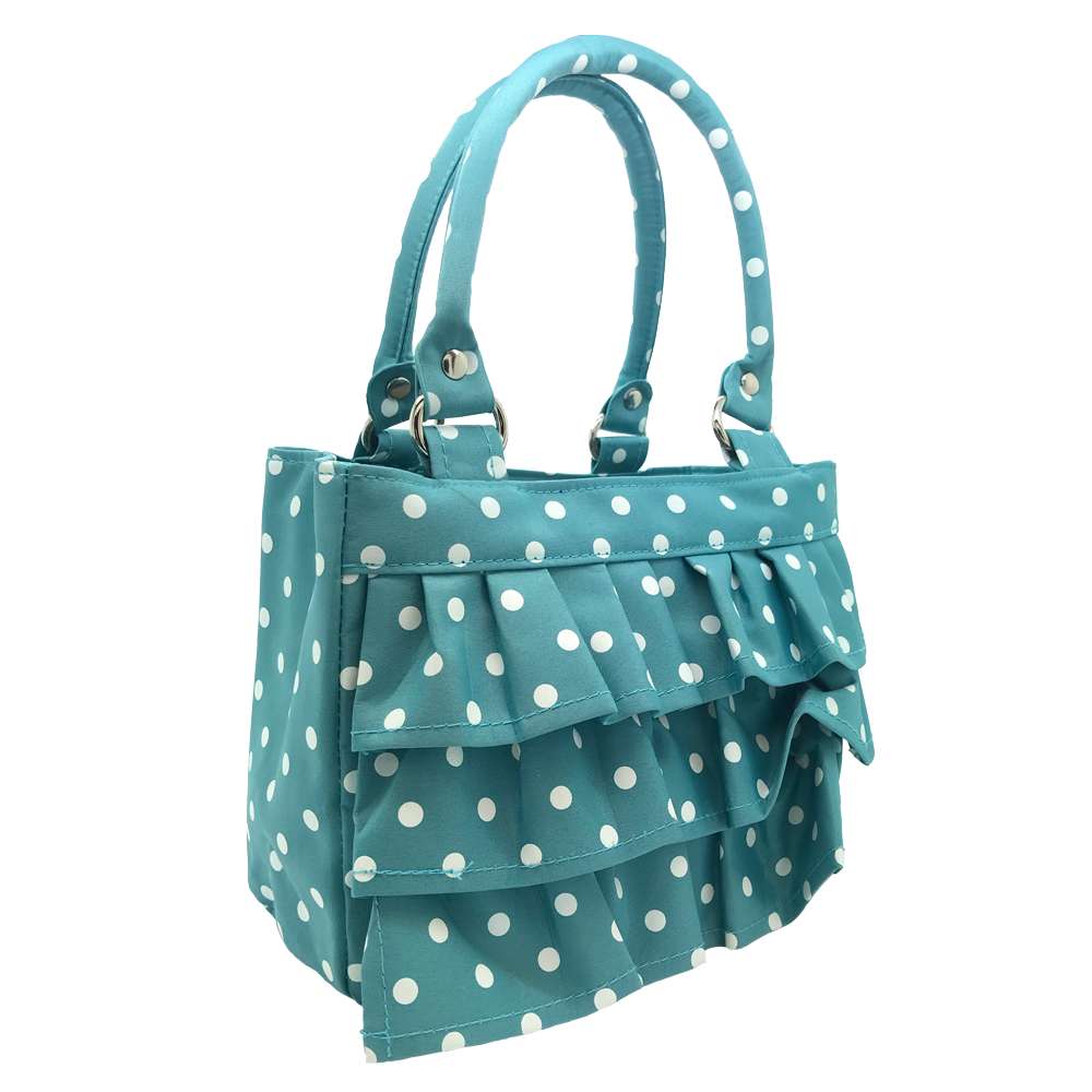 Polka Dot Ruffle Scripture Tote, , large image number 1