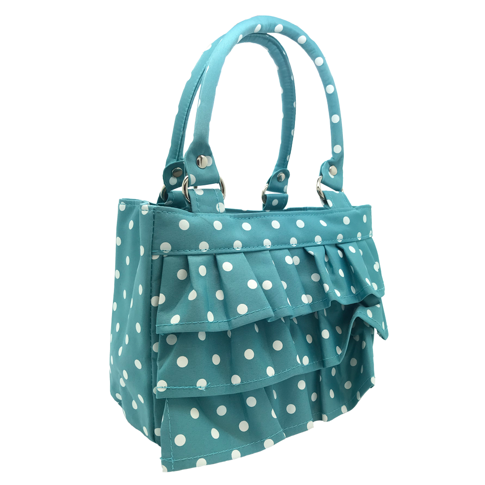 Polka Dot Ruffle Scripture Tote, , large image number 1