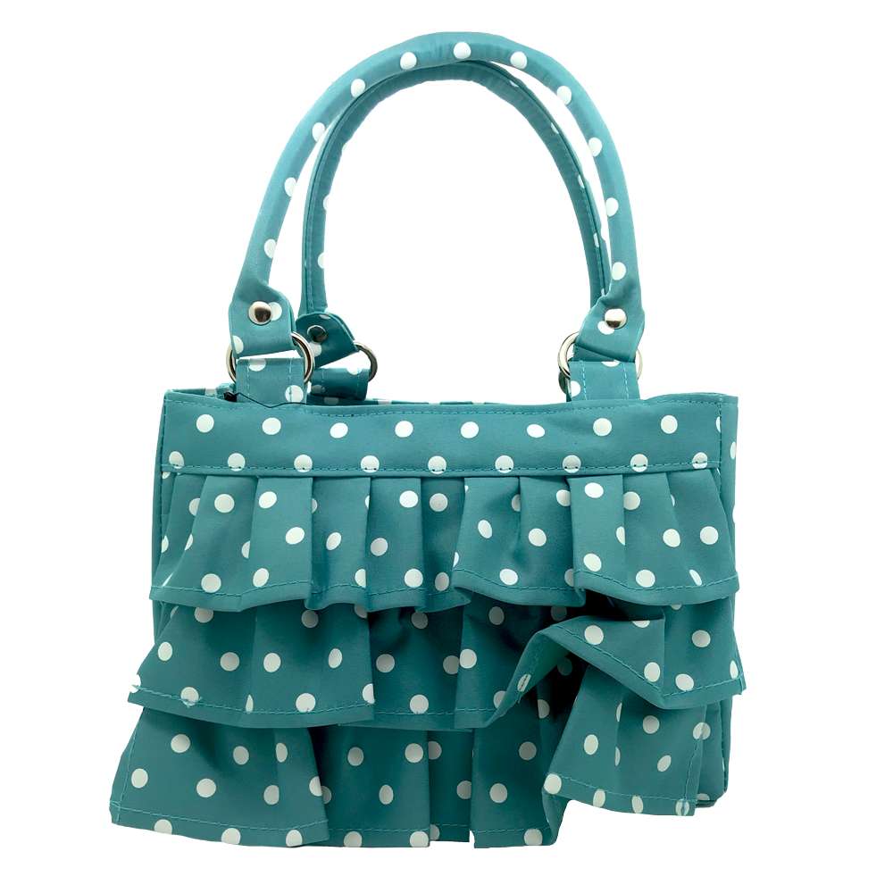 Polka Dot Ruffle Scripture Tote, , large image number 0