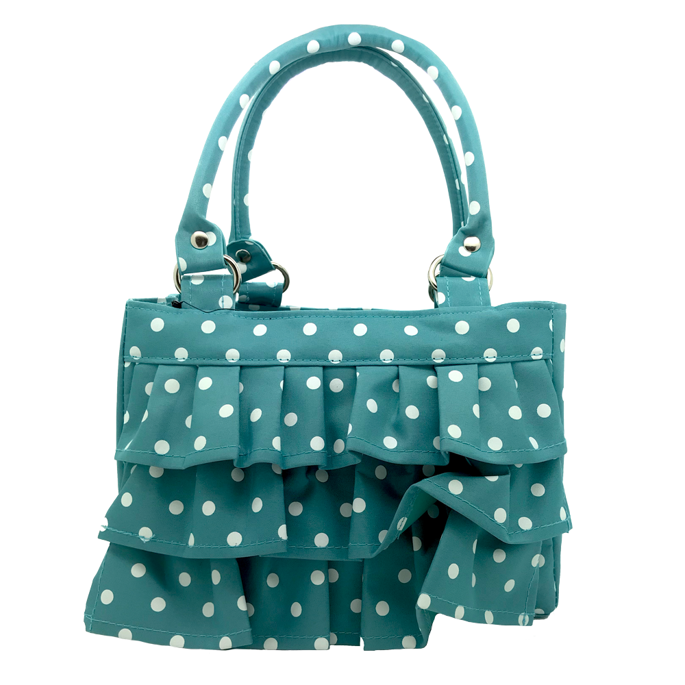Polka Dot Ruffle Scripture Tote, , large image number 0