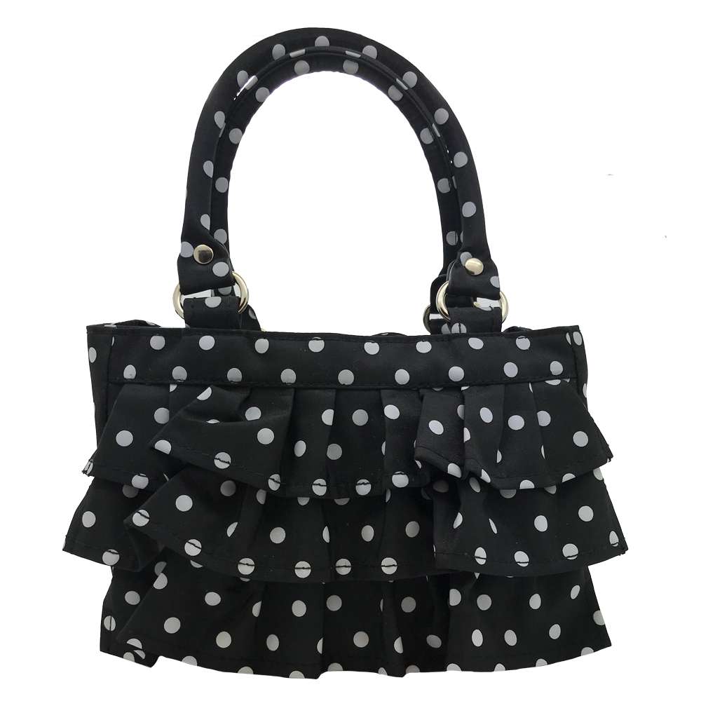 Polka Dot Ruffle Scripture Tote, , large