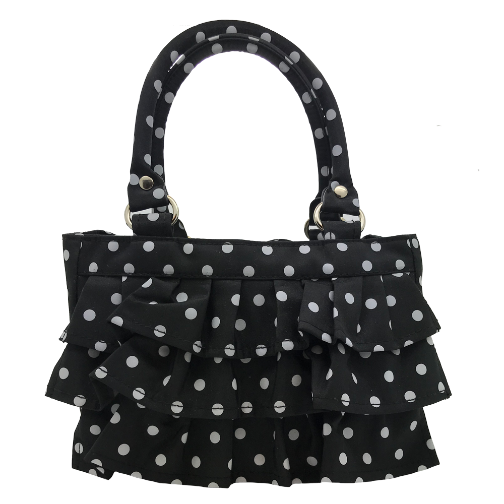 Polka Dot Ruffle Scripture Tote, , large