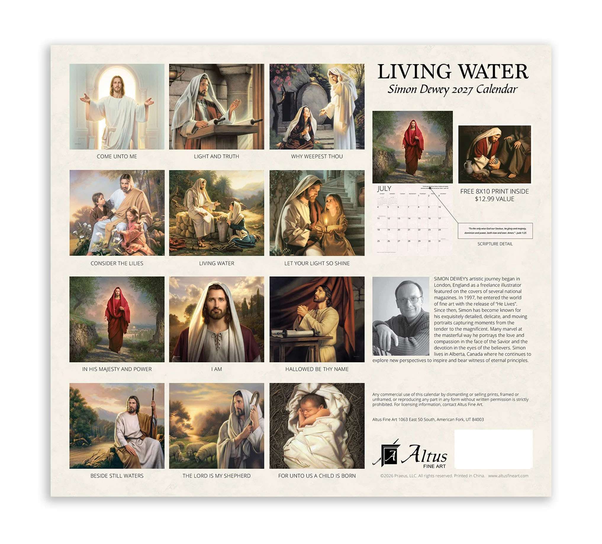 2027 Living Water Wall Calendar (Small), , large image number 4
