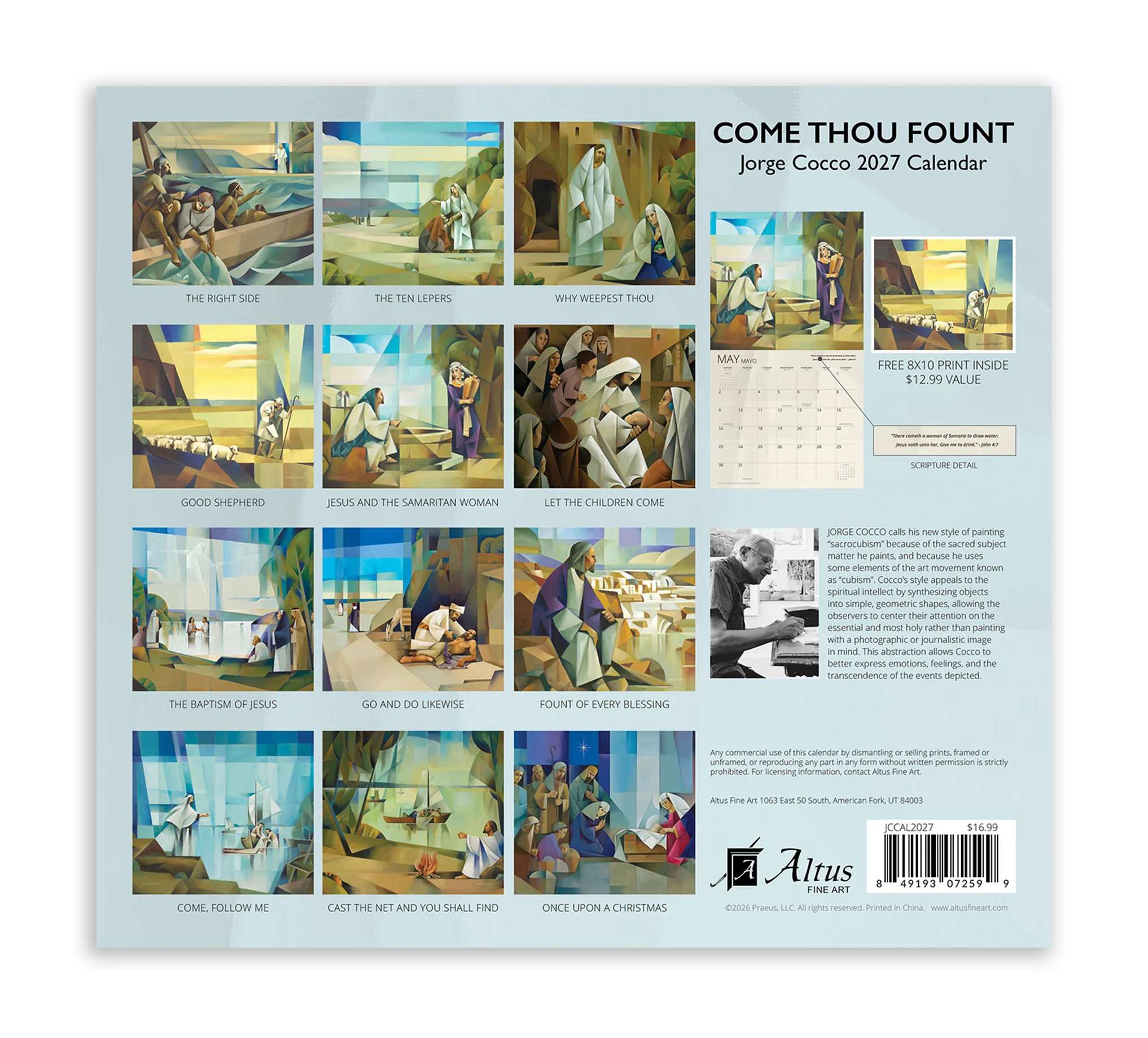 2027 Come Thou Font Wall Calendar, , large image number 5