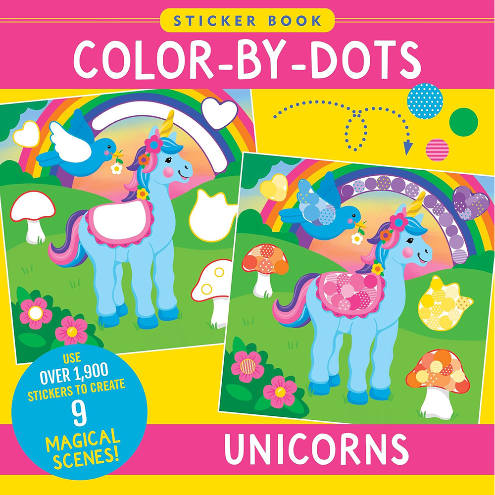 Color-By-Dots Sticker Book Unicorns