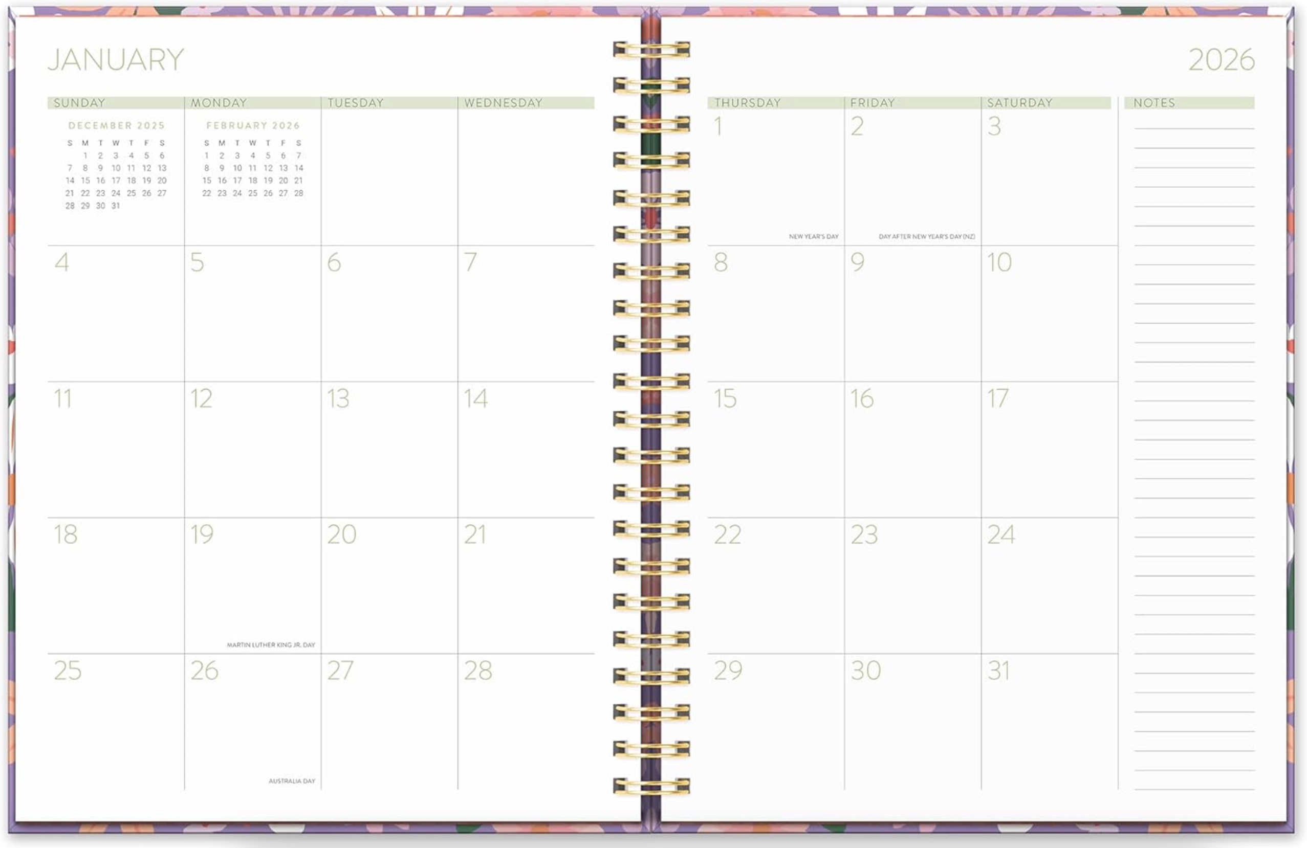 2026 Secret Garden XL Spiral Planner, , large