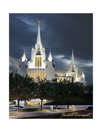 San Diego Temple: Ascending - 5x7 Print