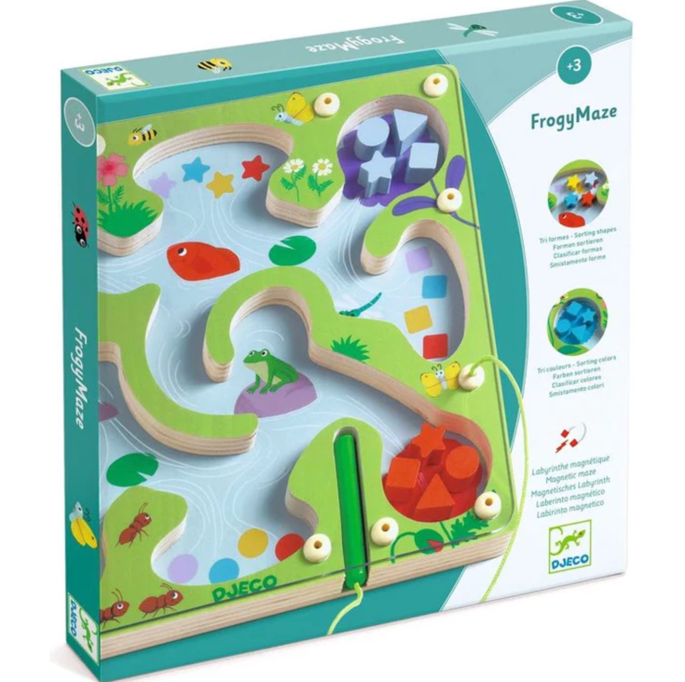 FrogyMaze Magnetic Wooden Game