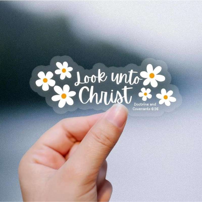 Look unto Christ 2025 Youth Theme Flower Sticker