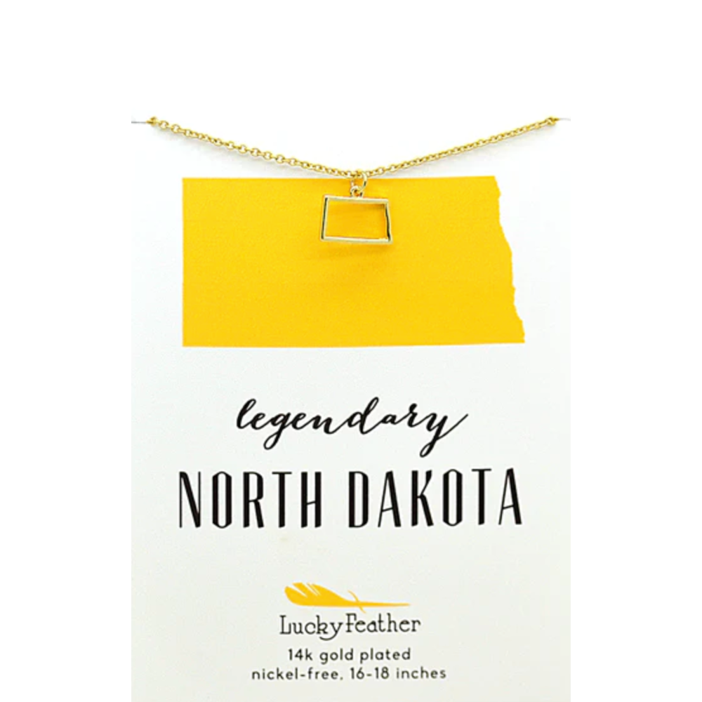 North Dakota State Necklace,  North Dakota State Necklace