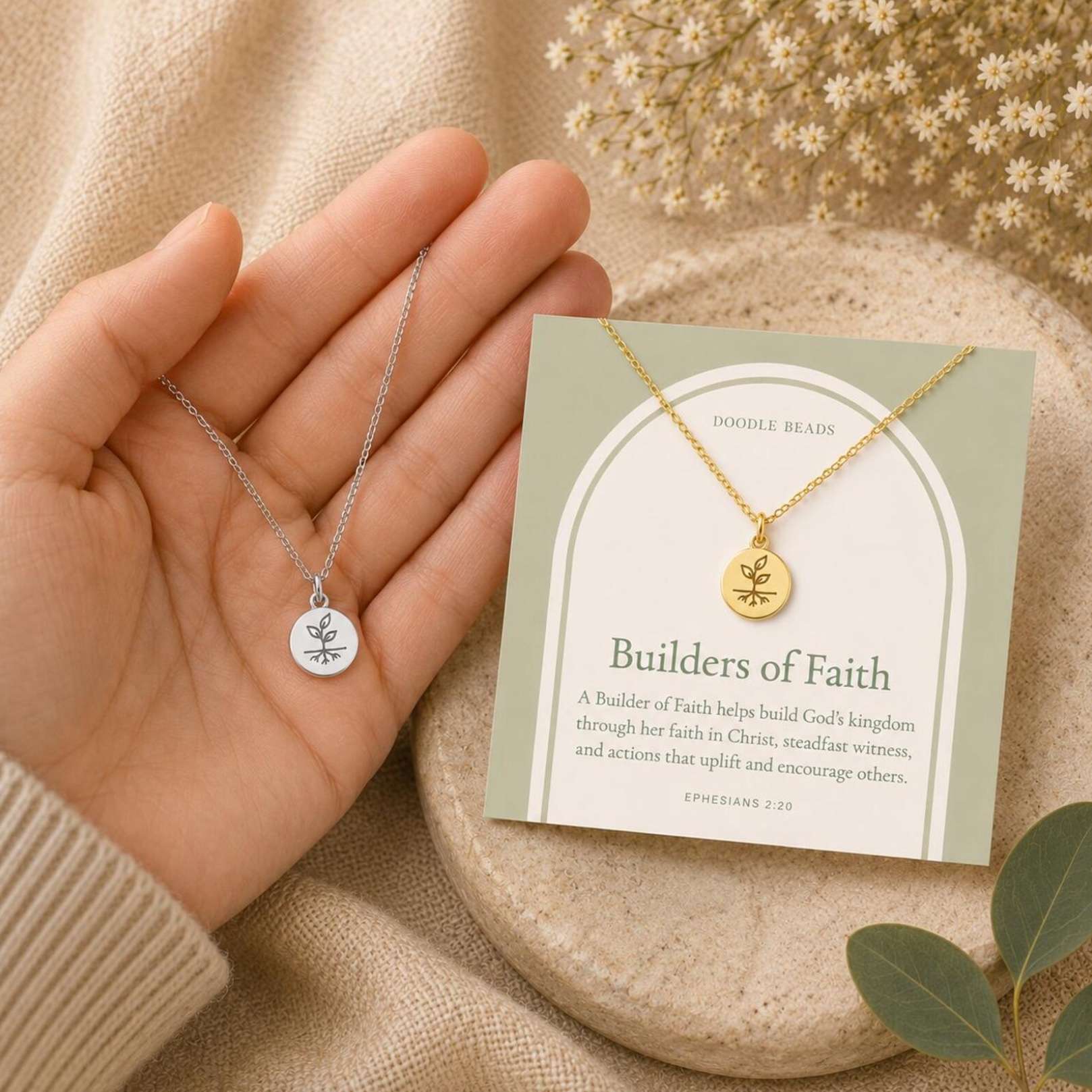Builders of Faith Necklace, , large
