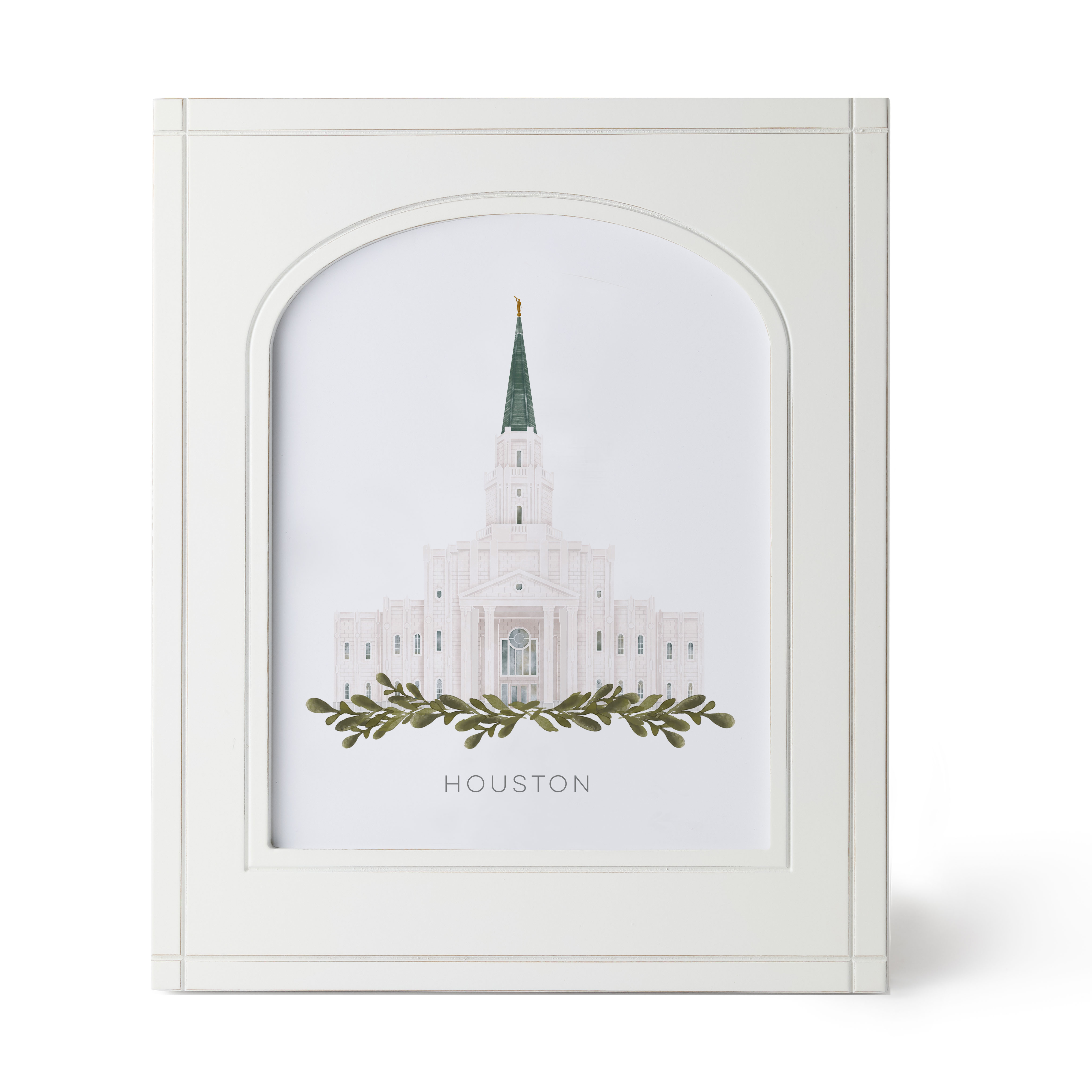 Houston Texas Temple (11x13 Framed Art)