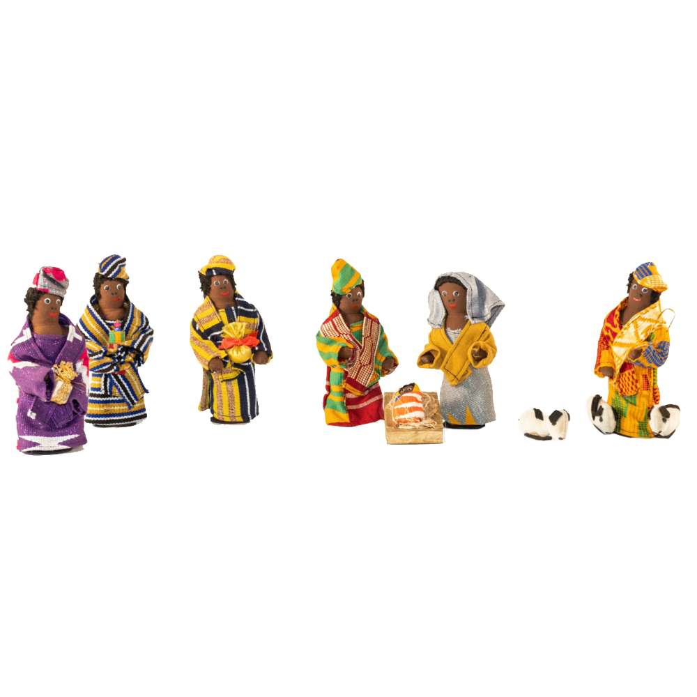 Ghanaian Kente Cloth Nativity Set, , large image number 0