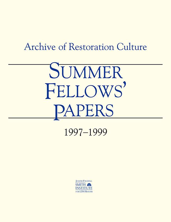 Summer Fellows' Papers 1997-1999