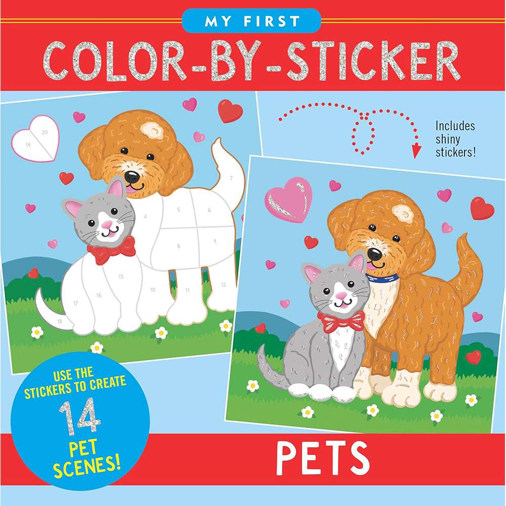 My First Color-by-Sticker Book Pets