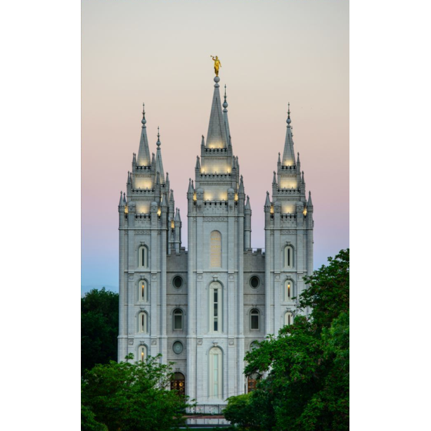 Salt Lake Temple, Calm Morning (39x54 Framed Art)