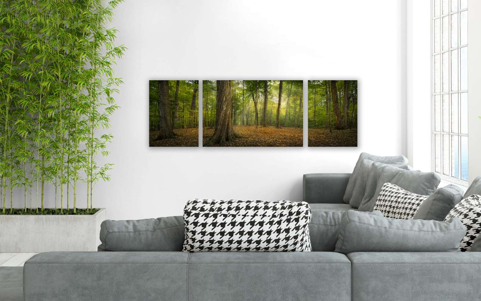 Oh, How Lovely Was the Morning Triptych (48x16 Gallery Wrap), , large image number 2