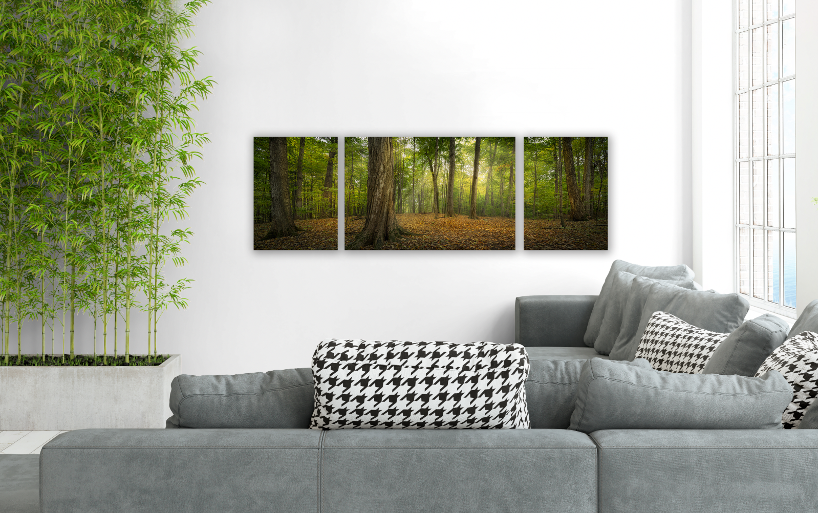 Oh, How Lovely Was the Morning Triptych (48x16 Gallery Wrap), , large image number 2