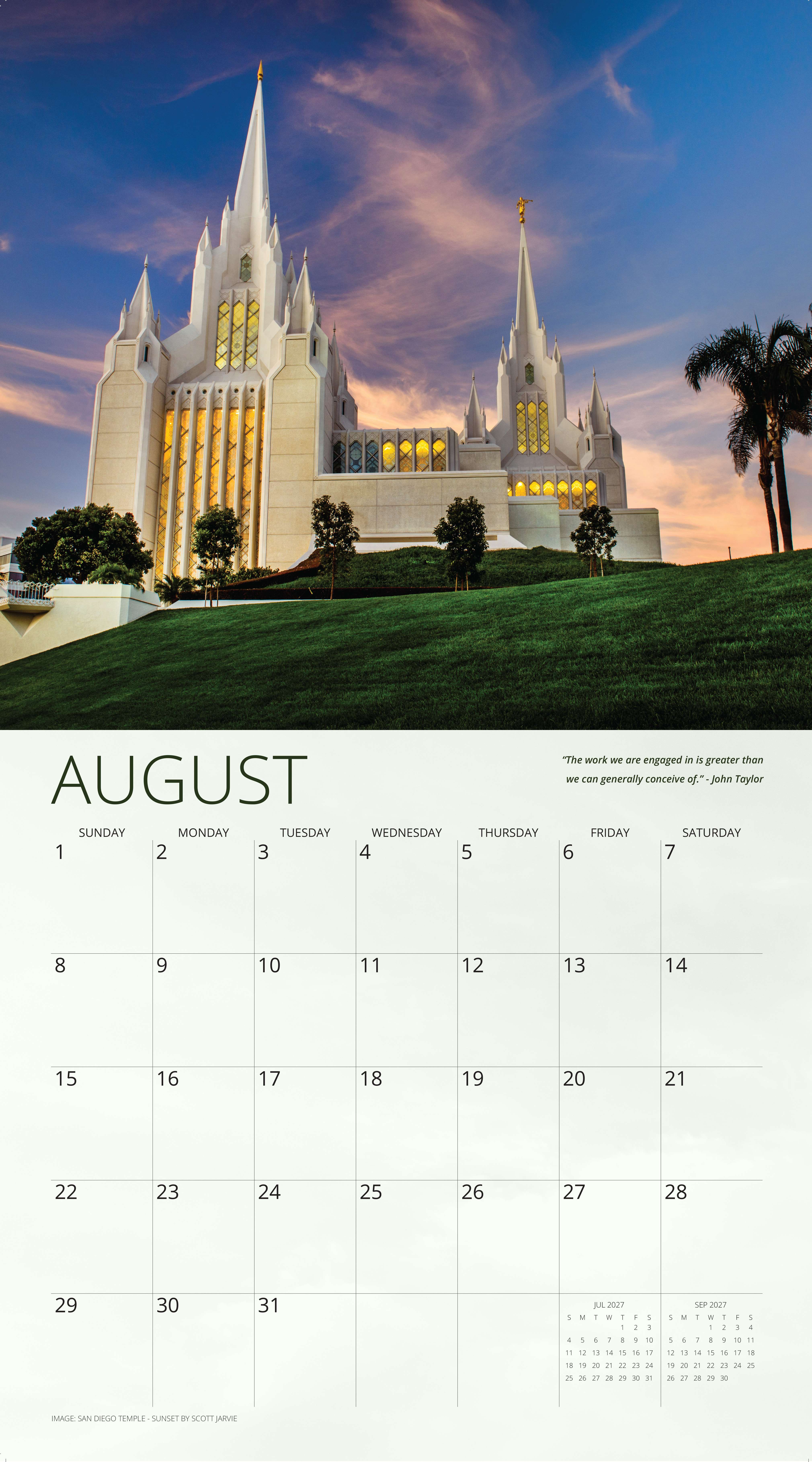 2027 The Mountains of the Lord's House Wall Calendar, , large image number 2