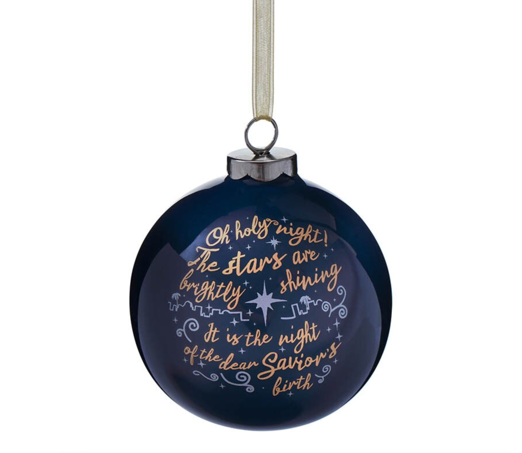 Oh Holy Night Ceramic Ornament