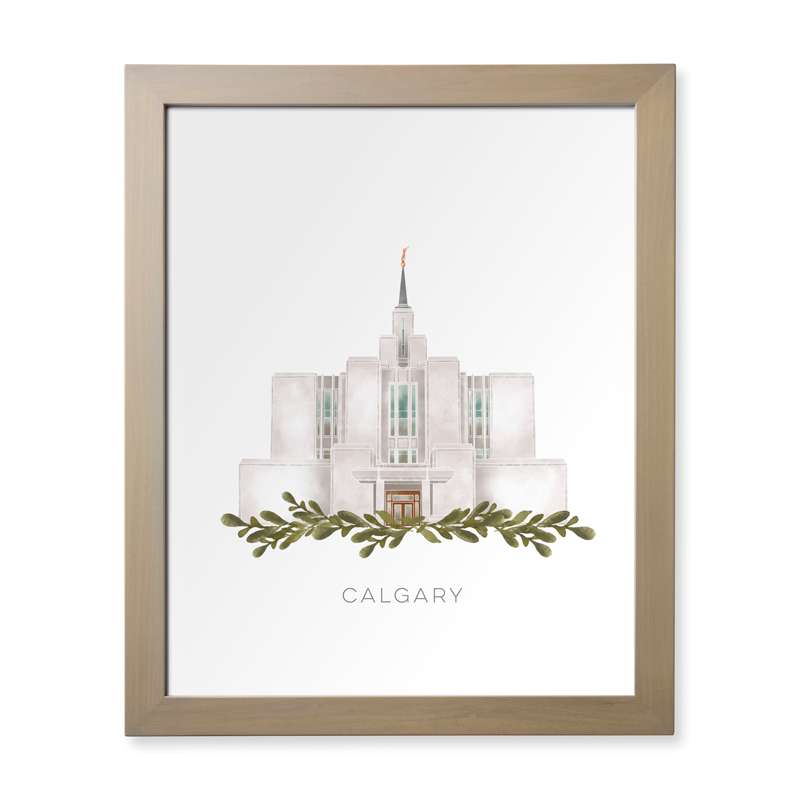 Calgary Canada Temple (28x34 Framed Paper Print)