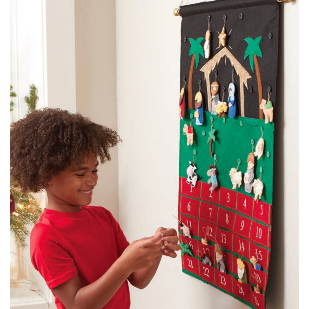 Children's Plush Nativity Countdown Calendar, , large