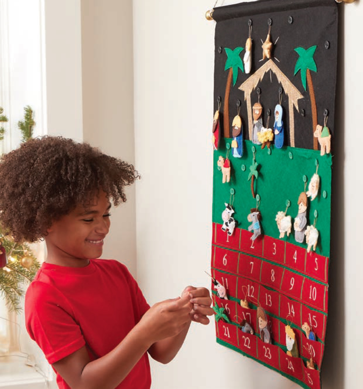 Children's Plush Nativity Countdown Calendar, , large