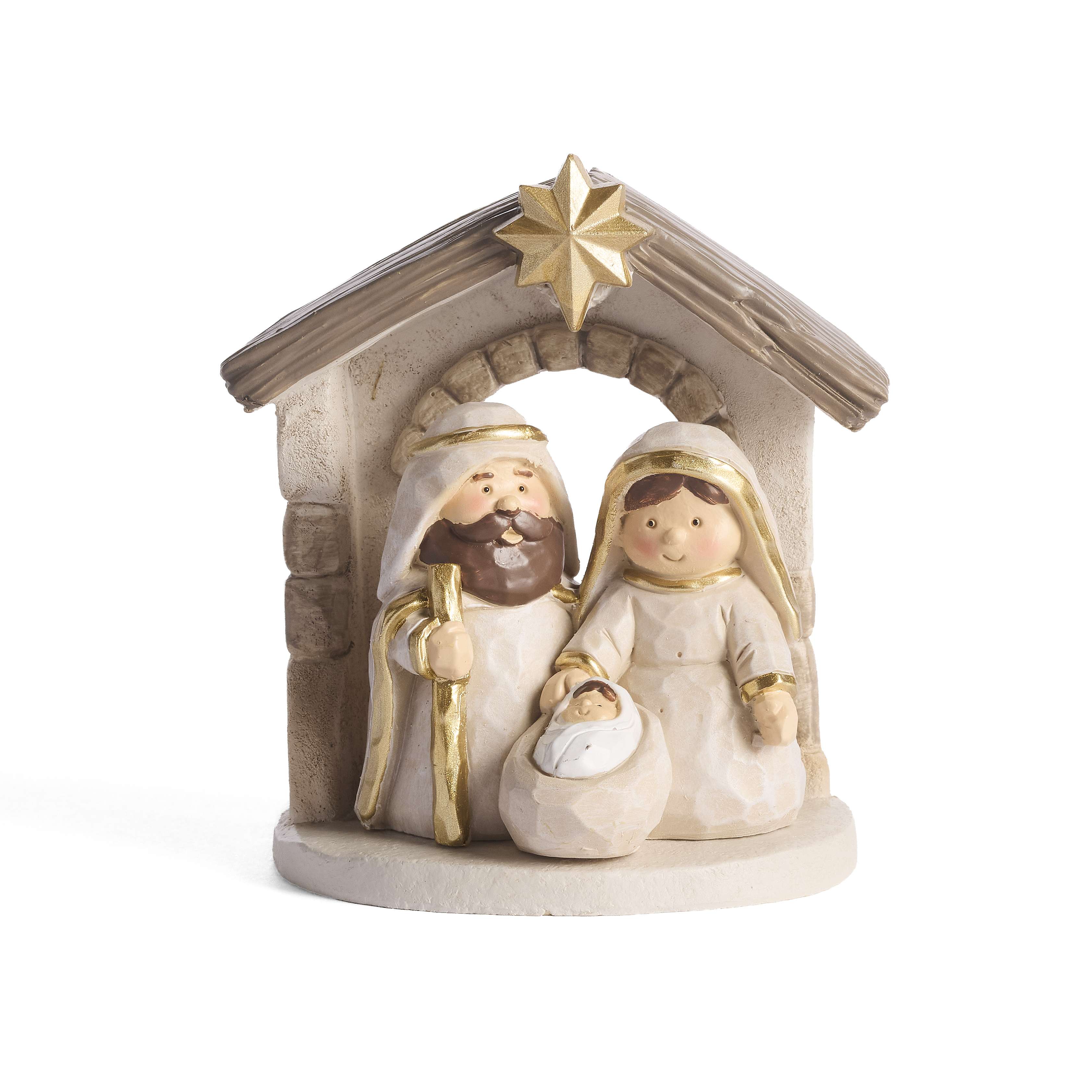 Holy Family in Stable Nativity