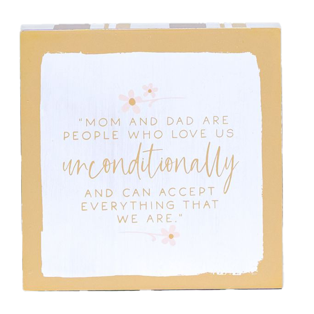 MOM DAD REVERSIBLE PLAQUE 5X5